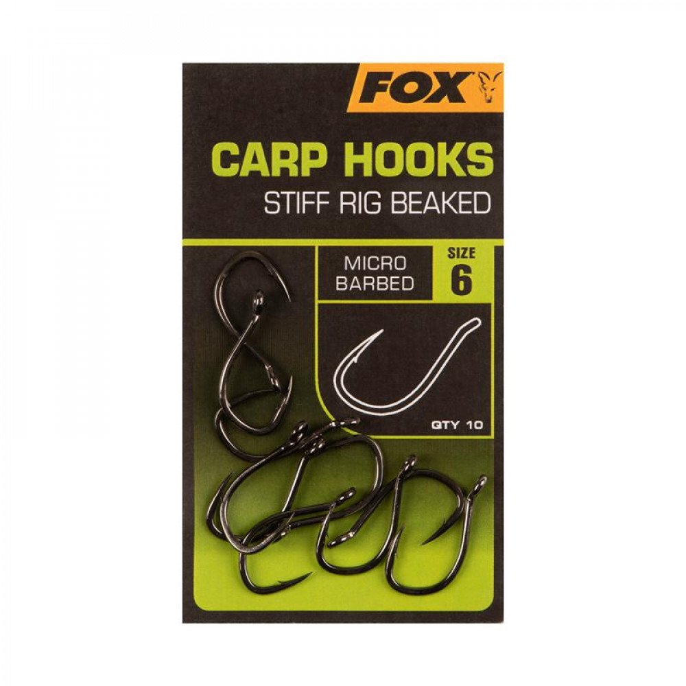 Fox CARP HOOKS-STIFF RIG BEAKED